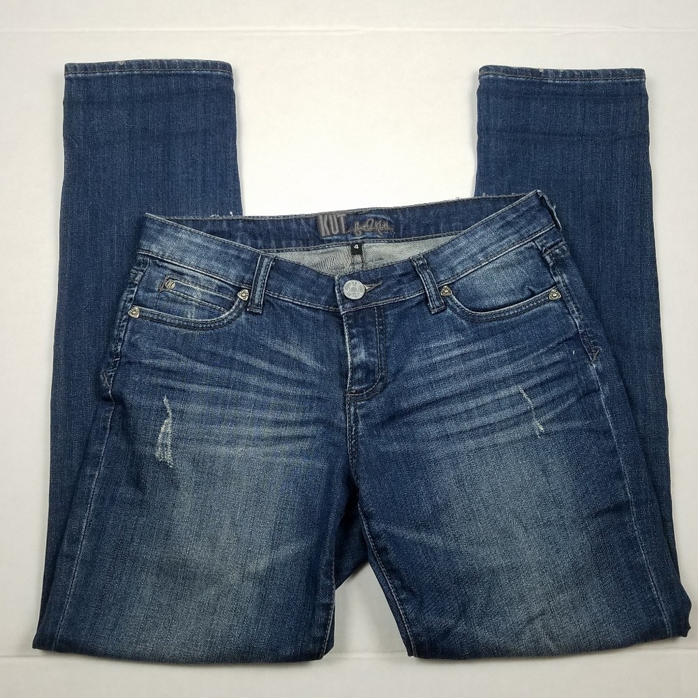KUT From The Kloth Distressed Straight Jeans